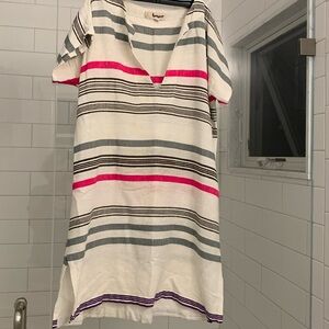 Lemlem short Sleeve Striped beach dress.- small